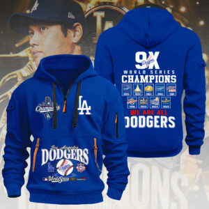 Los Angeles Dodgers 2025 World Series Champions 2D Quarter Zip Hoodie - HOATT14354