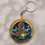 Los Angeles Dodgers 2025 World Series Champions Custom Shape 2-sided Keychain - HOATT14295