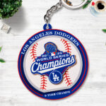 Los Angeles Dodgers 2025 World Series Champions Custom Shape 2-sided Keychain - HOATT14322