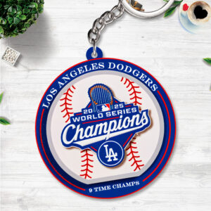 Los Angeles Dodgers 2025 World Series Champions Custom Shape 2-sided Keychain - HOATT14322