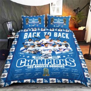 Los Angeles Dodgers 2025 World Series Champions 3-Piece Duvet Bedding Set - HOATT14332
