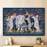 Los Angeles Dodgers 2025 World Series Champions Rectangle Canvas With Inner Frame - HOATT14265