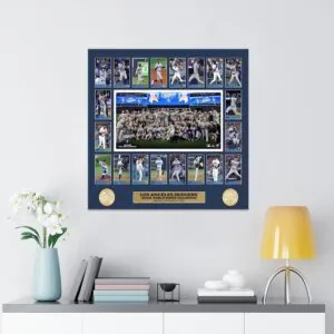 Los Angeles Dodgers 2025 World Series Champions Square Canvas With Inner Frame – HOATT14299