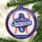 Los Angeles Dodgers 2025 World Series Champions Custom Shape 2-sided Acrylic Ornament – HOATT14345