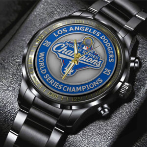 Los Angeles Dodgers 2025 World Series Champions Black Stainless Steel Watch - TMTHU1856