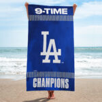 Los Angeles Dodgers World Series 2025 Rectangle Beach Towel - TANTN18892