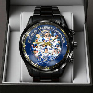 Los Angeles Dodgers World Series 2025 Black Stainless Steel Watch - TANTN18256