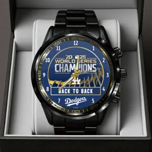 Los Angeles Dodgers World Series 2025 Black Stainless Steel Watch - TANTN18859