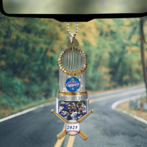 Los Angeles Dodgers World Series 2025 Custom shape 2-sided Acrylic Car Ornament - TANTN18317