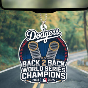 Los Angeles Dodgers World Series 2025 Custom shape 2-sided Acrylic Car Ornament - TANTN18230