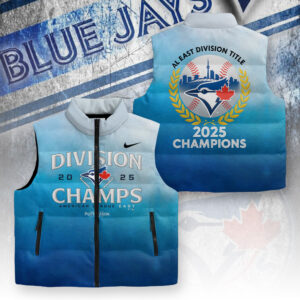 Toronto Blue Jays 3D Sleeveless Down Jacket - NGHIAVT5491