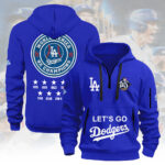 Los Angeles Dodgers 2D Quarter Zip Hoodie - NGHIAVT5492
