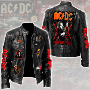 AC/DC Motorcycle Leather Jacket - NGHIAVT5501