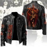 Led Zeppelin Motorcycle Leather Jacket - NGHIAVT5505