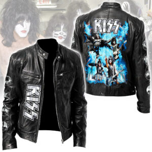 KISS Motorcycle Leather Jacket - NGHIAVT5507