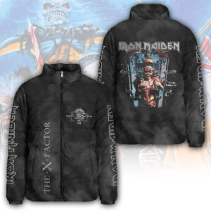 Iron Maiden 3D Stand Collar Puffer Jacket - NGHIAVT5653