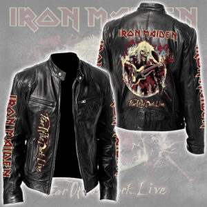 Iron Maiden Motorcycle Leather Jacket - NGHIAVT5663