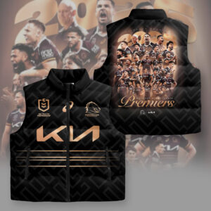 Brisbane Broncos 2025 3D Sleeveless Down Jacket - NGHIAVT5698