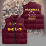 Brisbane Broncos 2025 3D Sleeveless Down Jacket - NGHIAVT5699