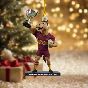Brisbane Broncos 2025 Custom Shape 2-sided Acrylic Ornament – NGHIAVT5746