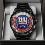 New York Giants 101st Anniversary Black Stainless Steel Watch - TANTN18485