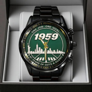 New York Jets 67th Anniversary Black Stainless Steel Watch - TANTN18491
