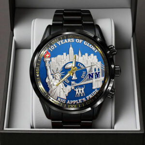 New York Giants 101st Anniversary Black Stainless Steel Watch - TANTN18487