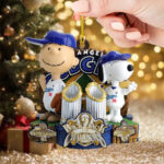 Peanuts x Los Angeles Dodgers Custom Shape 2-sided Acrylic Ornament – TMTHU1860