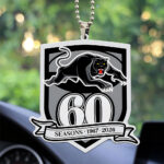 Penrith Panthers 60th Anniversary Custom shape 2-sided Acrylic Car Ornament - TANTN18609