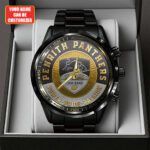 Personalized Penrith Panthers Black Stainless Steel Watch - TANTN18622