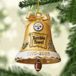 Pittsburgh Steelers The Terrrible Towel 2025 Custom Shape 2-sided Acrylic Ornament – MAITM13686