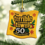 Pittsburgh Steelers The Terrrible Towel 2025 Custom Shape 2-sided Acrylic Ornament – MAITM13707