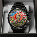 Poppy Remembrance Military Black Stainless Steel Watch – TANTN18445