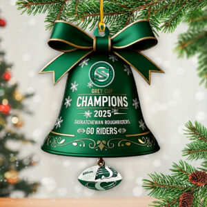 Saskatchewan Roughriders 2025 Grey Cup Champions Custom Shape 2-sided Acrylic Ornament – HOATT14818