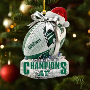 Saskatchewan Roughriders 2025 Grey Cup Champions Custom Shape 2-sided Acrylic Ornament – HOATT14821