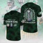 Saskatchewan Roughriders 2025 Grey Cup Champions 3D Football Jersey – MAITM13899