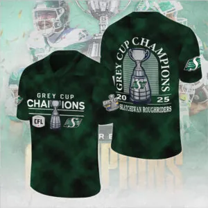 Saskatchewan Roughriders 2025 Grey Cup Champions 3D Football Jersey - MAITM13899
