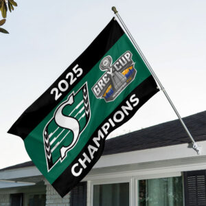 Saskatchewan Roughriders 2025 Grey Cup Champions 3D Double-side House Flag - MAITM13840