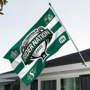 Saskatchewan Roughriders 2025 Grey Cup Champions 3D Double-side House Flag - MAITM13856