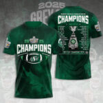 Saskatchewan Roughriders 2025 Grey Cup Champions 3D Apparel – TANTN18825