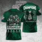 Saskatchewan Roughriders 2025 Grey Cup Champions 3D Apparel – TANTN18831