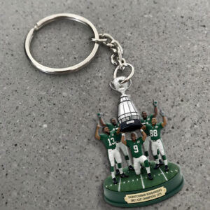Saskatchewan Roughriders 2025 Grey Cup Champions Custom Shape 2-sided Keychain - MAITM13884