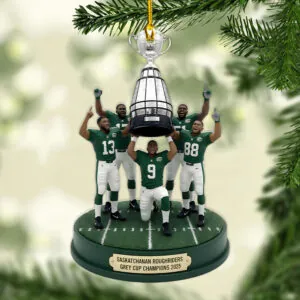 Saskatchewan Roughriders 2025 Grey Cup Champions Custom Shape 2-sided Acrylic Ornament – MAITM13869