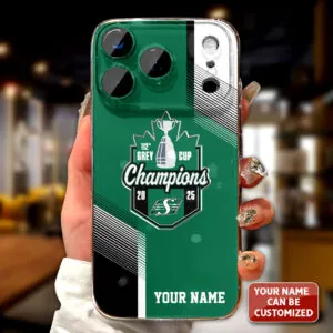 Personalized Saskatchewan Roughriders 2025 Grey Cup Champions Phone Case – MAITM13887
