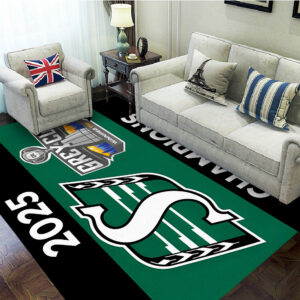 Saskatchewan Roughriders 2025 Grey Cup Champions Rectangular Rug - MAITM13844