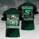 Saskatchewan Roughriders 2025 Grey Cup Champions 3D Apparel – HOATT14702