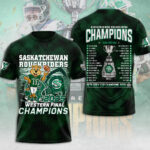 Saskatchewan Roughriders 2025 Grey Cup Champions 3D Apparel – MAITM13801