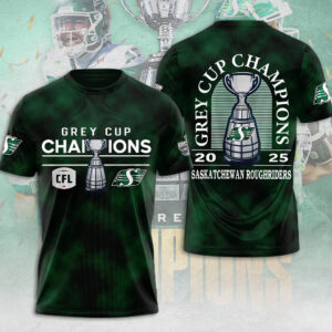 Saskatchewan Roughriders 2025 Grey Cup Champions 3D Apparel - MAITM13802