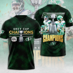 Saskatchewan Roughriders 2025 Grey Cup Champions 3D Apparel - MAITM13902