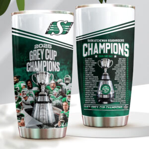 Saskatchewan Roughriders 2025 Grey Cup Champions Tumbler Cup - HOATT14741